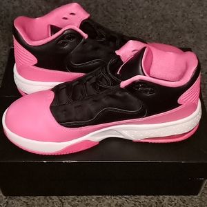 Jordans size 6 big kids, pink black and white